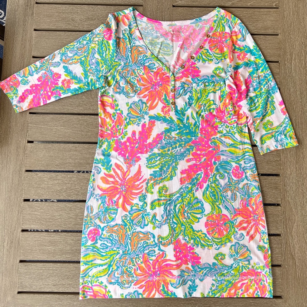 Lilly Pulitzer XL Palmetto Dress in Resort White Casa Marina